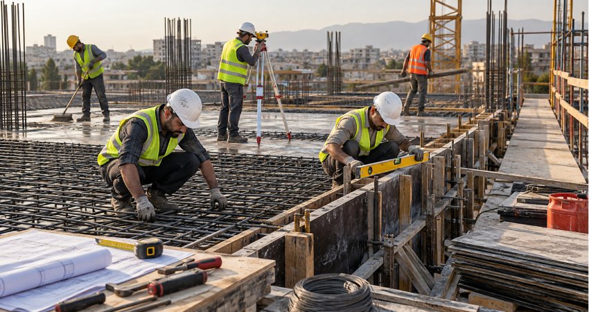 اقدامات پیش از بتن ریزی